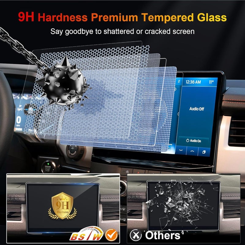 BSTW 2024 F150 Screen Protector for 2021-2026 Ford F-150 Lightning/F150 Tremor SYNC 4 12-Inch F-150 Pickup Truck Accessories 9H Anti-Scratch Tempered Glass Protective Film - Image 3